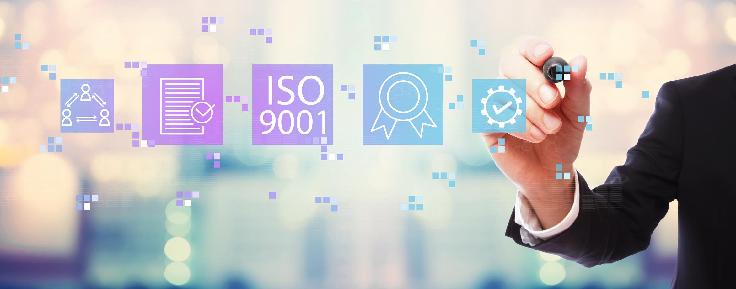 ISO 9001 with businessman